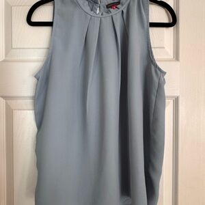 Vince Camuto Dusty Blue Sleeveless Blouse